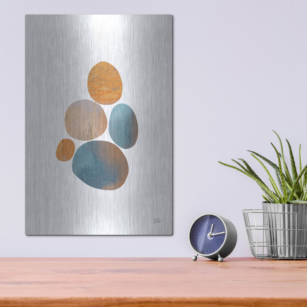 'Collage Stones 2' by Melissa Averinos – Metal Wall Art, 12x16 room view