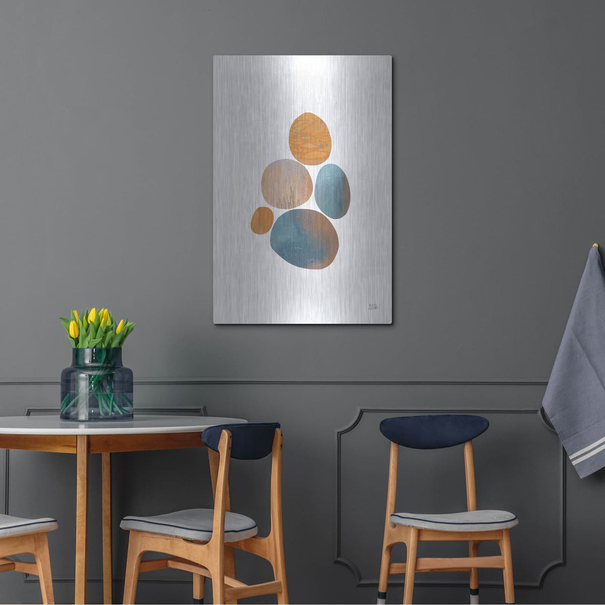 'Collage Stones 2' by Melissa Averinos – Metal Wall Art, 24x36 room view