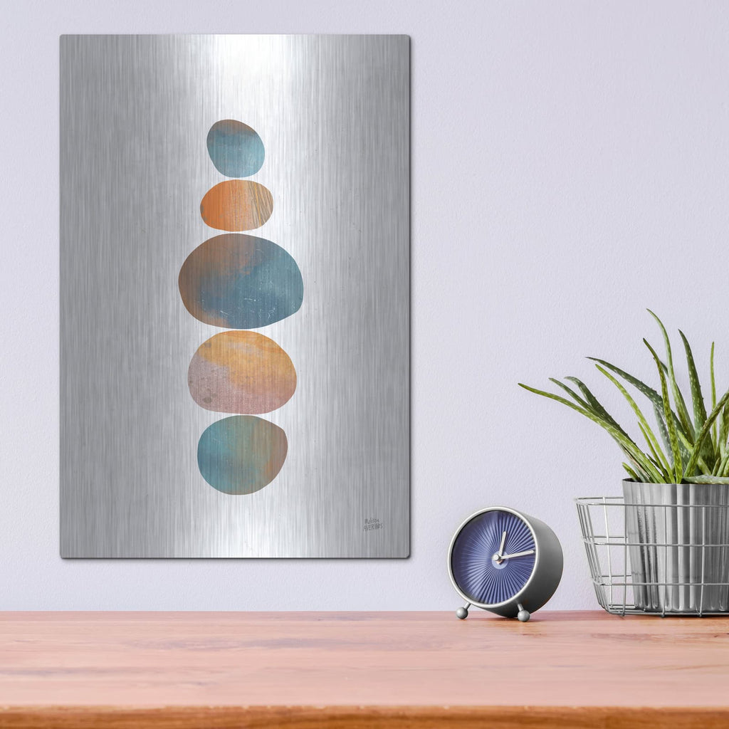 'Collage Stones 3' by Melissa Averinos – Metal Wall Art, 12x16 room view