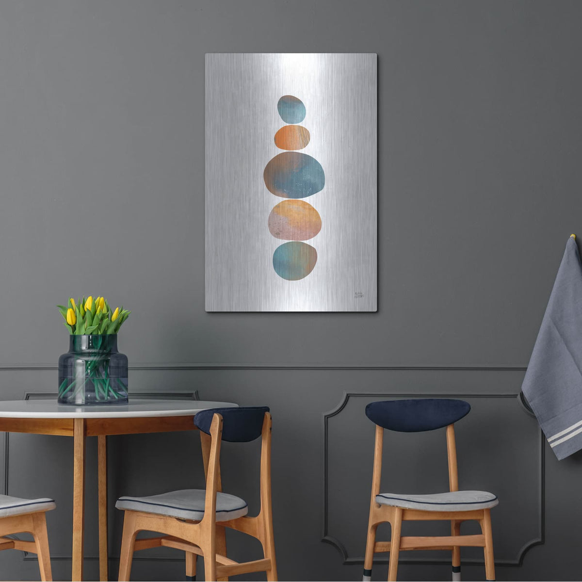 'Collage Stones 3' by Melissa Averinos – Metal Wall Art, 24x36 room view