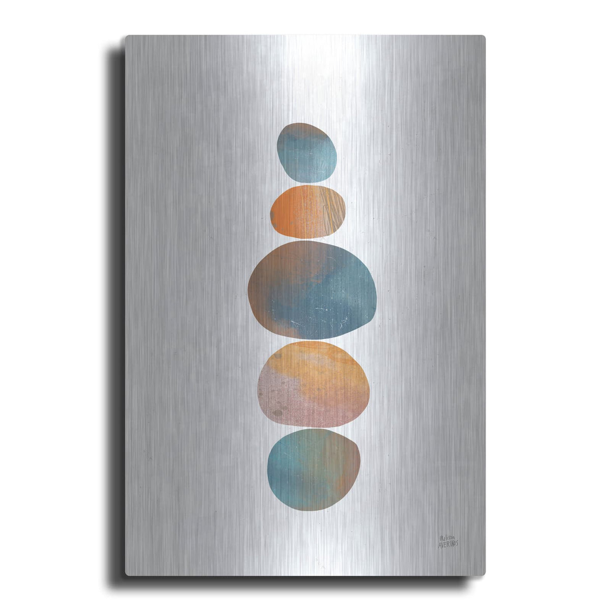 'Collage Stones 3' by Melissa Averinos – Metal Wall Art