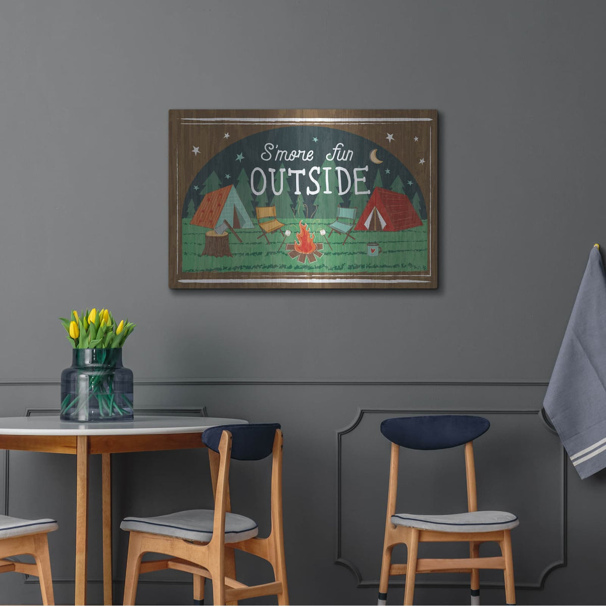 'Comfy Camping 7' by Melissa Averinos – Metal Wall Art, 36x24 room view