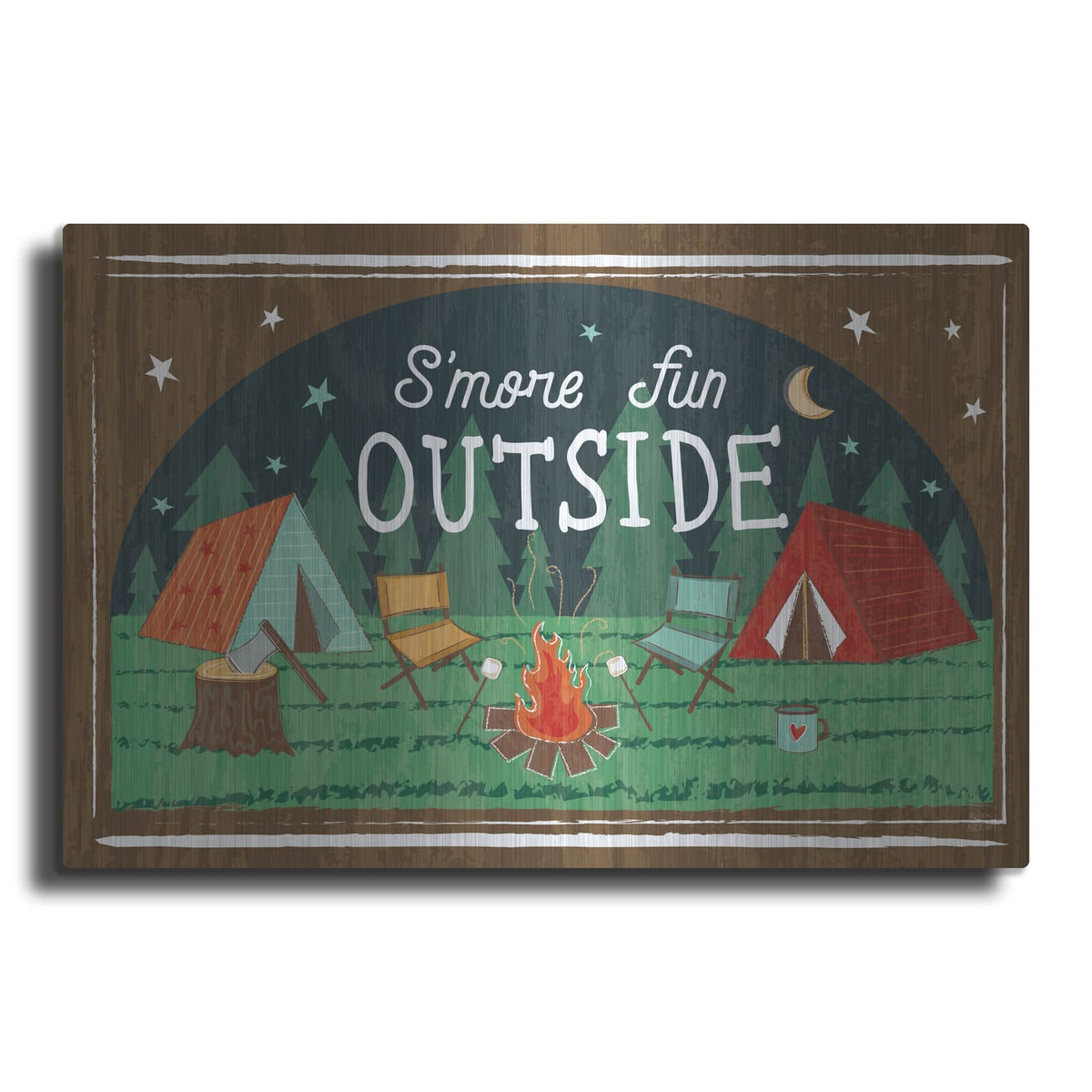 'Comfy Camping 7' by Melissa Averinos – Metal Wall Art