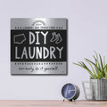 'Diy Laundry Bw' by Melissa Averinos – Metal Wall Art, 12x12 room view