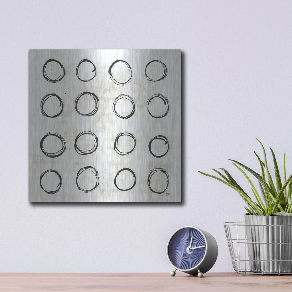 'Eclipse 3 Neutral' by Melissa Averinos – Metal Wall Art, 12x12 room view
