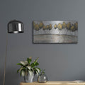 'A Route of Gold' by Britt Hallowell – Metal Wall Art, 24x12 room view