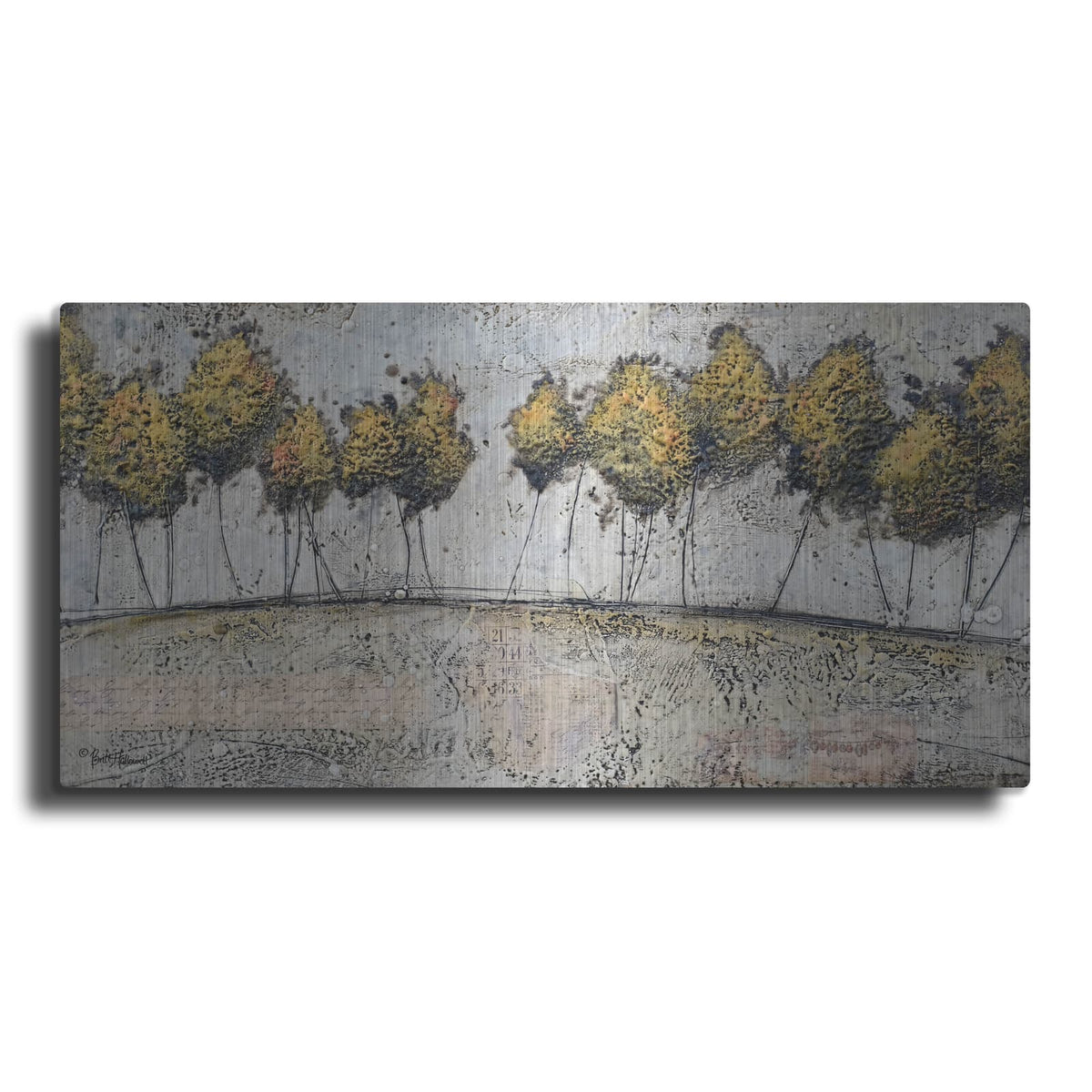 'A Route of Gold' by Britt Hallowell – Metal Wall Art