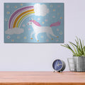 'Happy Unicorn' by Melissa Averinos – Metal Wall Art, 16x12 room view