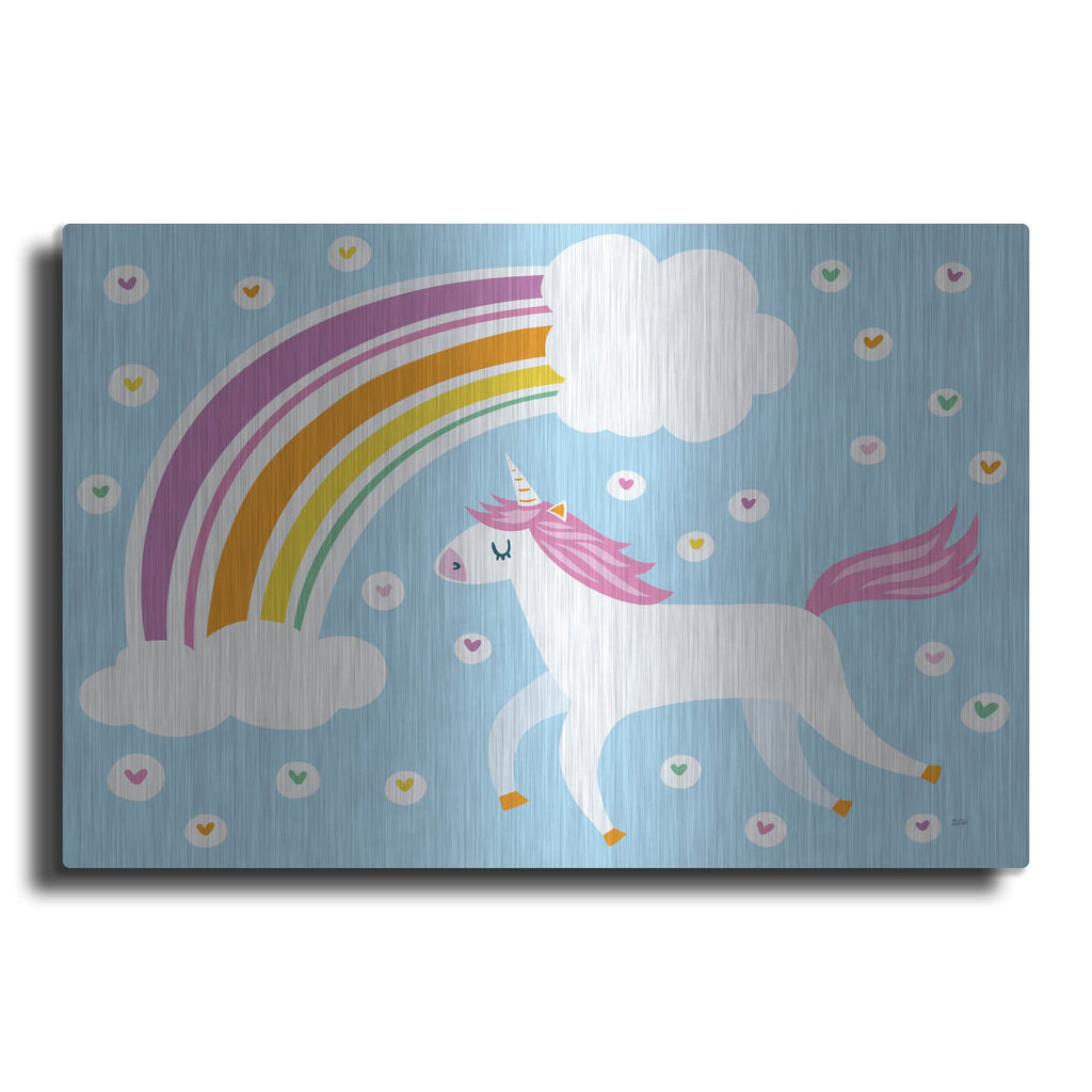 'Happy Unicorn' by Melissa Averinos – Metal Wall Art