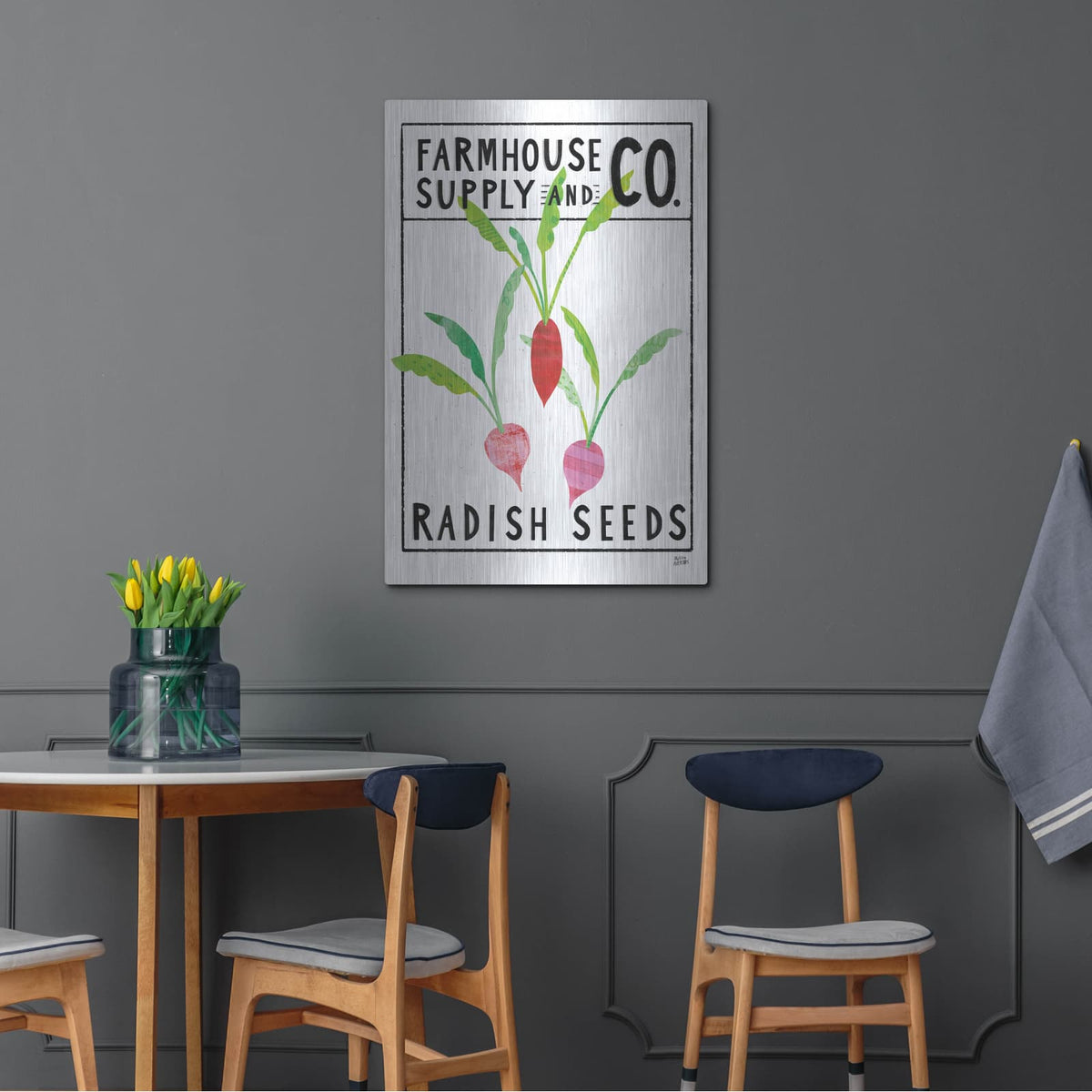 'Kitchen Garden Seed Packet 1' by Melissa Averinos – Metal Wall Art, 24x36 room view