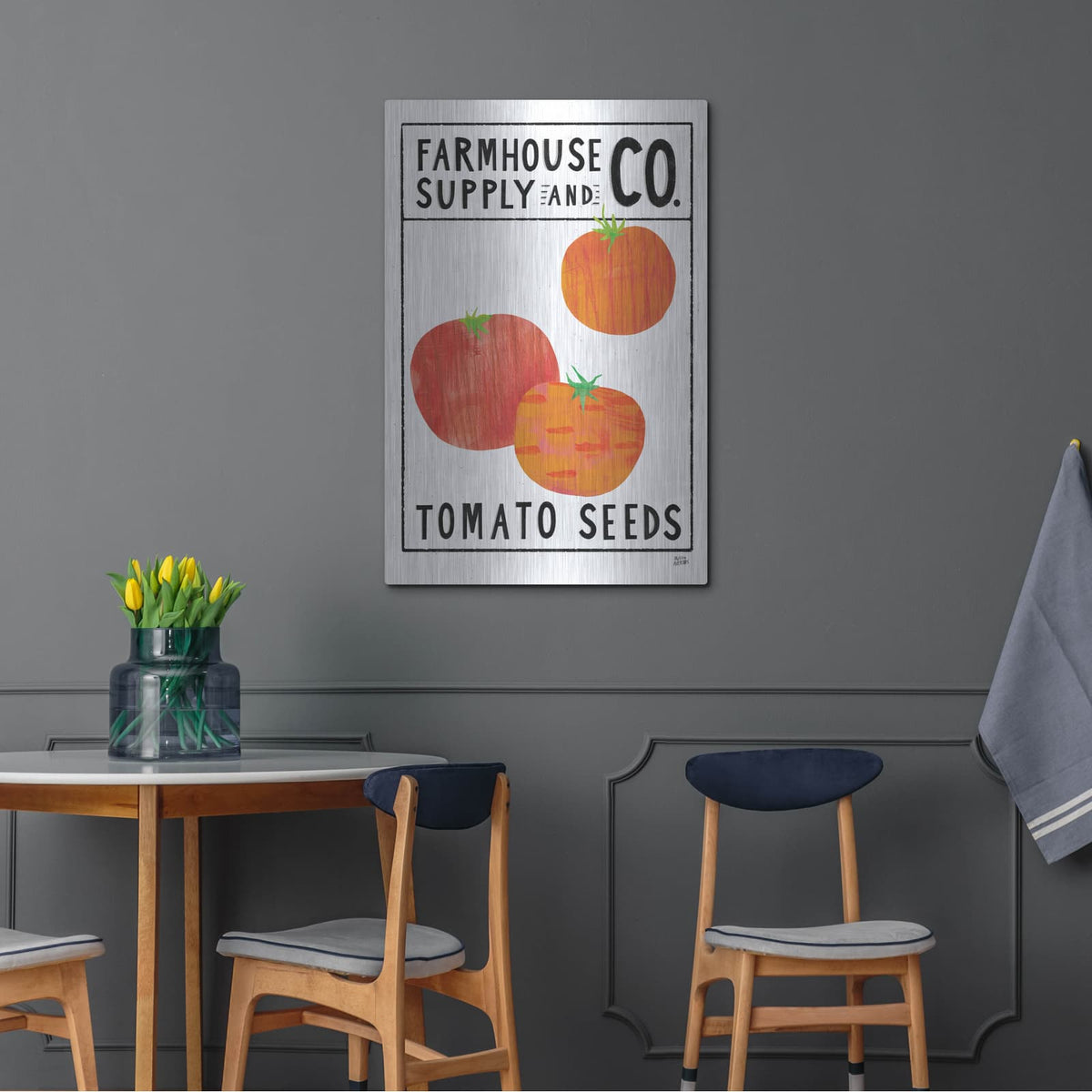 'Kitchen Garden Seed Packet 3' by Melissa Averinos – Metal Wall Art, 24x36 room view