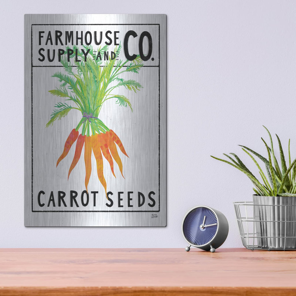 'Kitchen Garden Seed Packet 4' by Melissa Averinos – Metal Wall Art, 12x16 room view