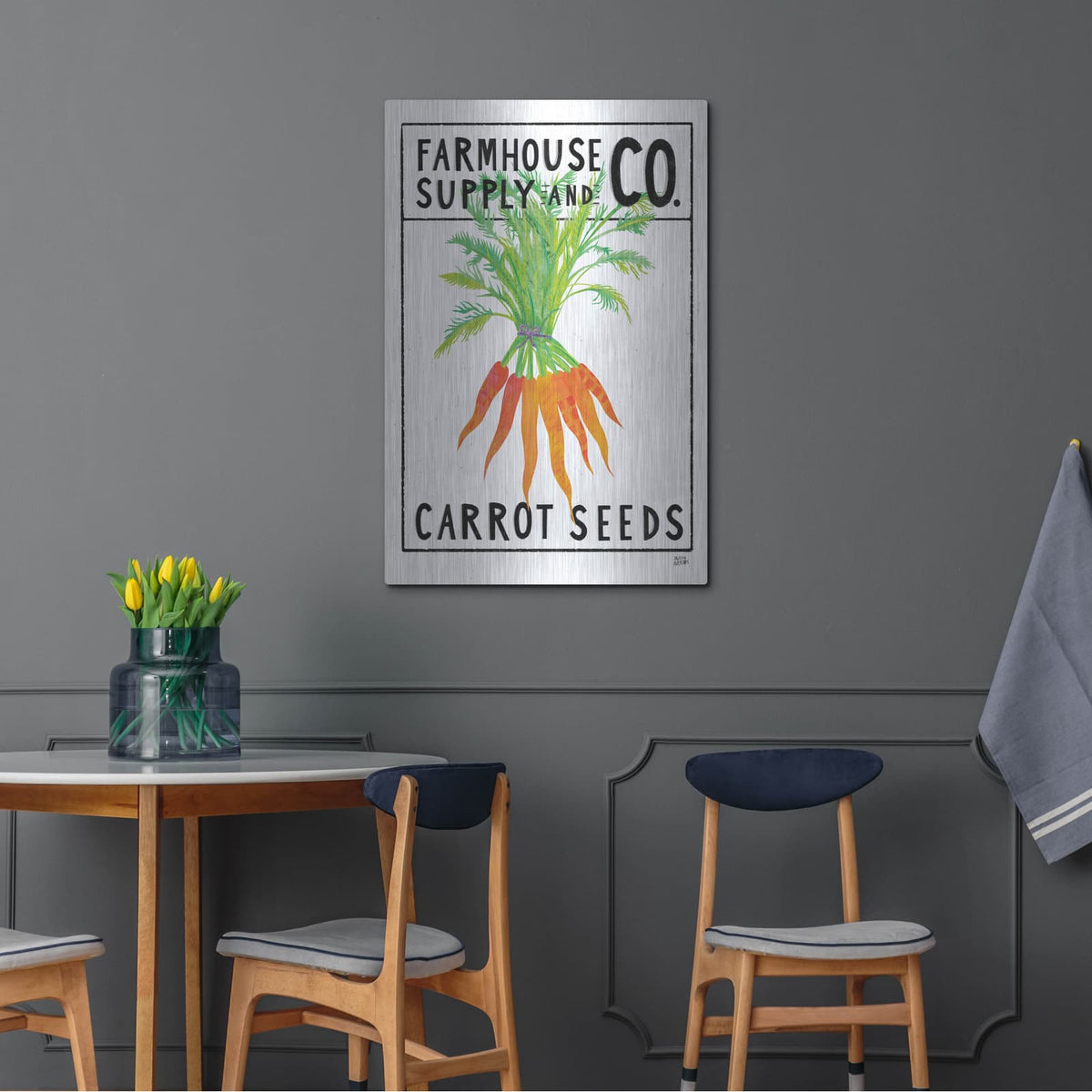 'Kitchen Garden Seed Packet 4' by Melissa Averinos – Metal Wall Art, 24x36 room view