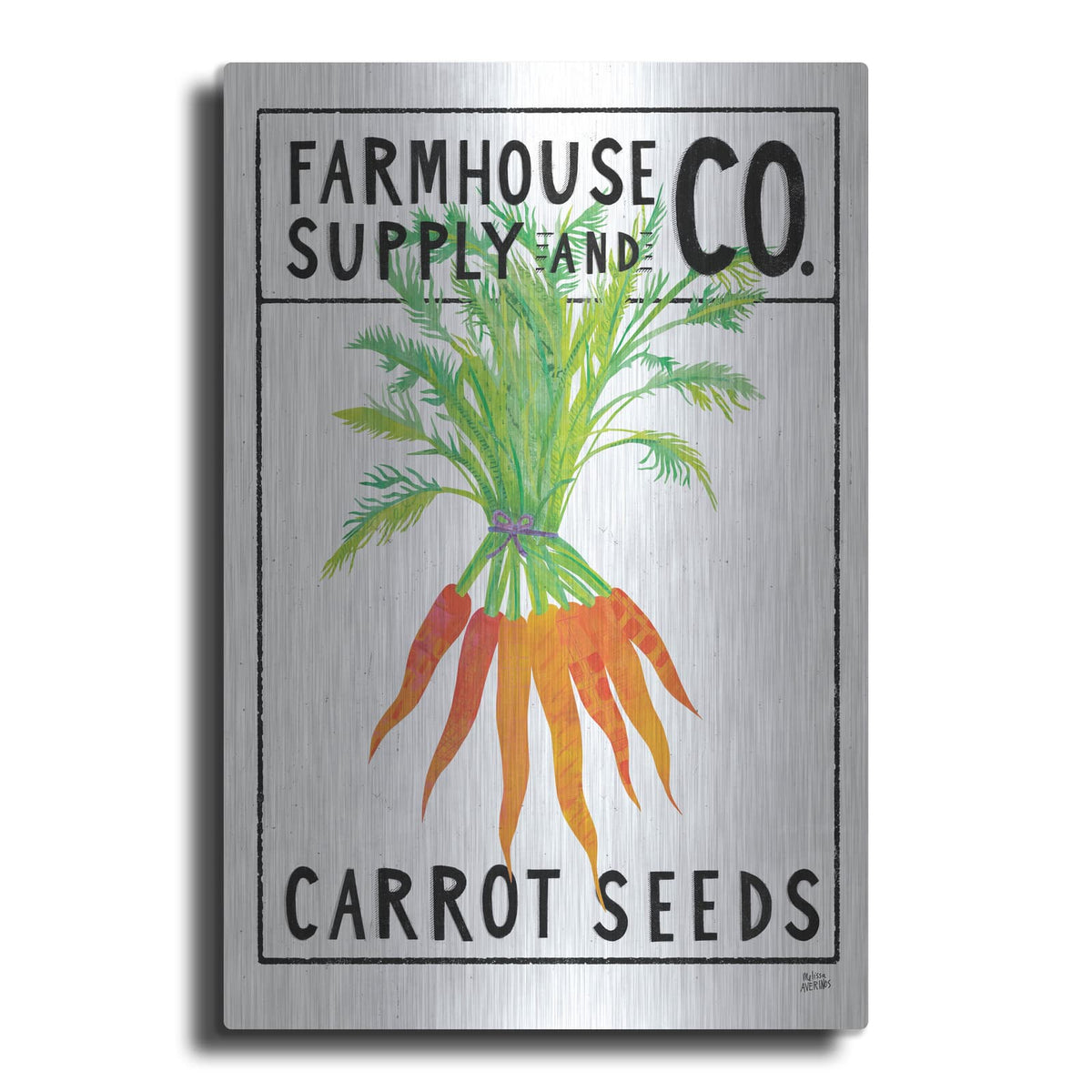 'Kitchen Garden Seed Packet 4' by Melissa Averinos – Metal Wall Art