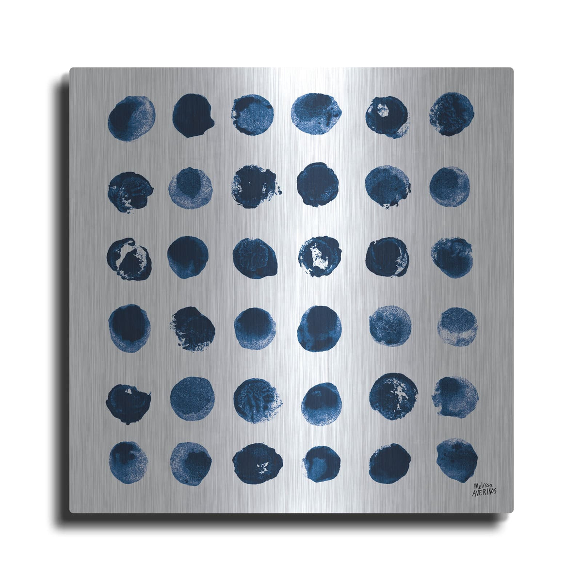 'Markmaking Blue Sq 1' by Melissa Averinos – Metal Wall Art