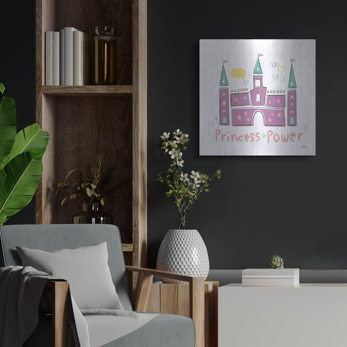 'Rainbow Dream 8' by Melissa Averinos – Metal Wall Art, 24x24 room view