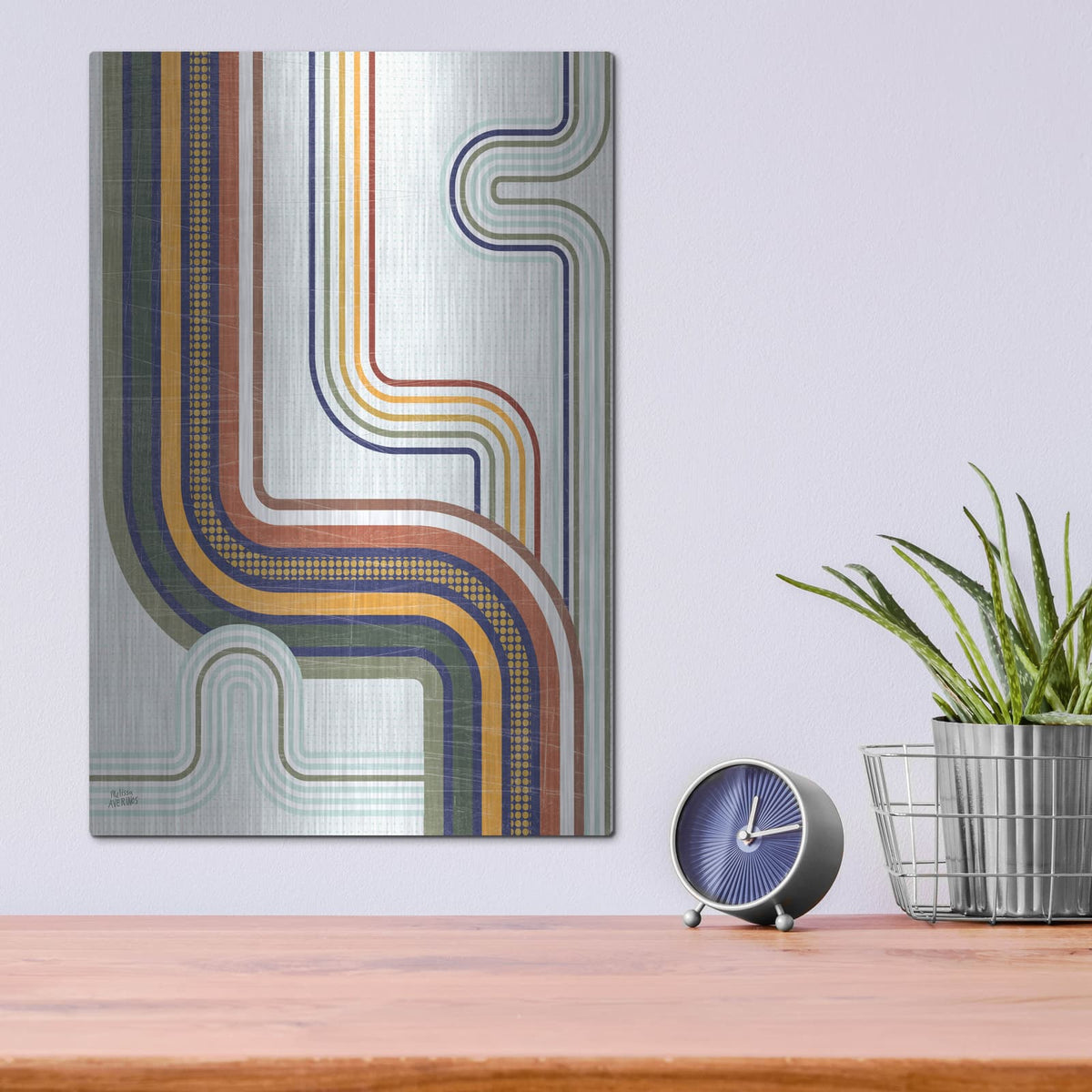 'Retro Subway 2' by Melissa Averinos – Metal Wall Art, 12x16 room view