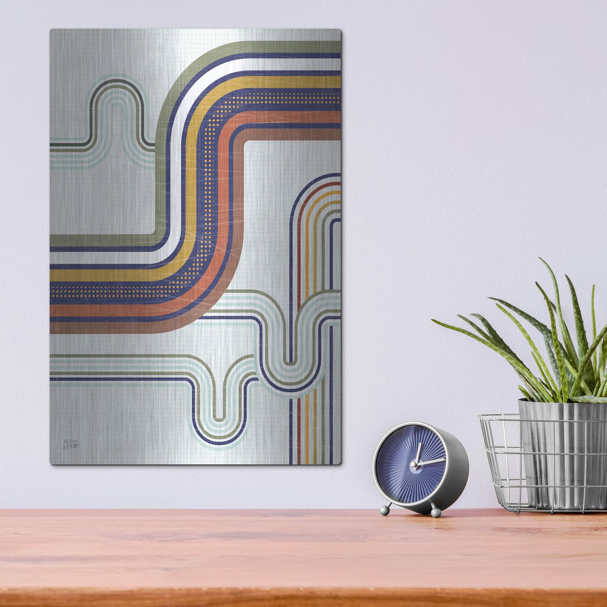 'Retro Subway 1' by Melissa Averinos – Metal Wall Art, 12x16 room view