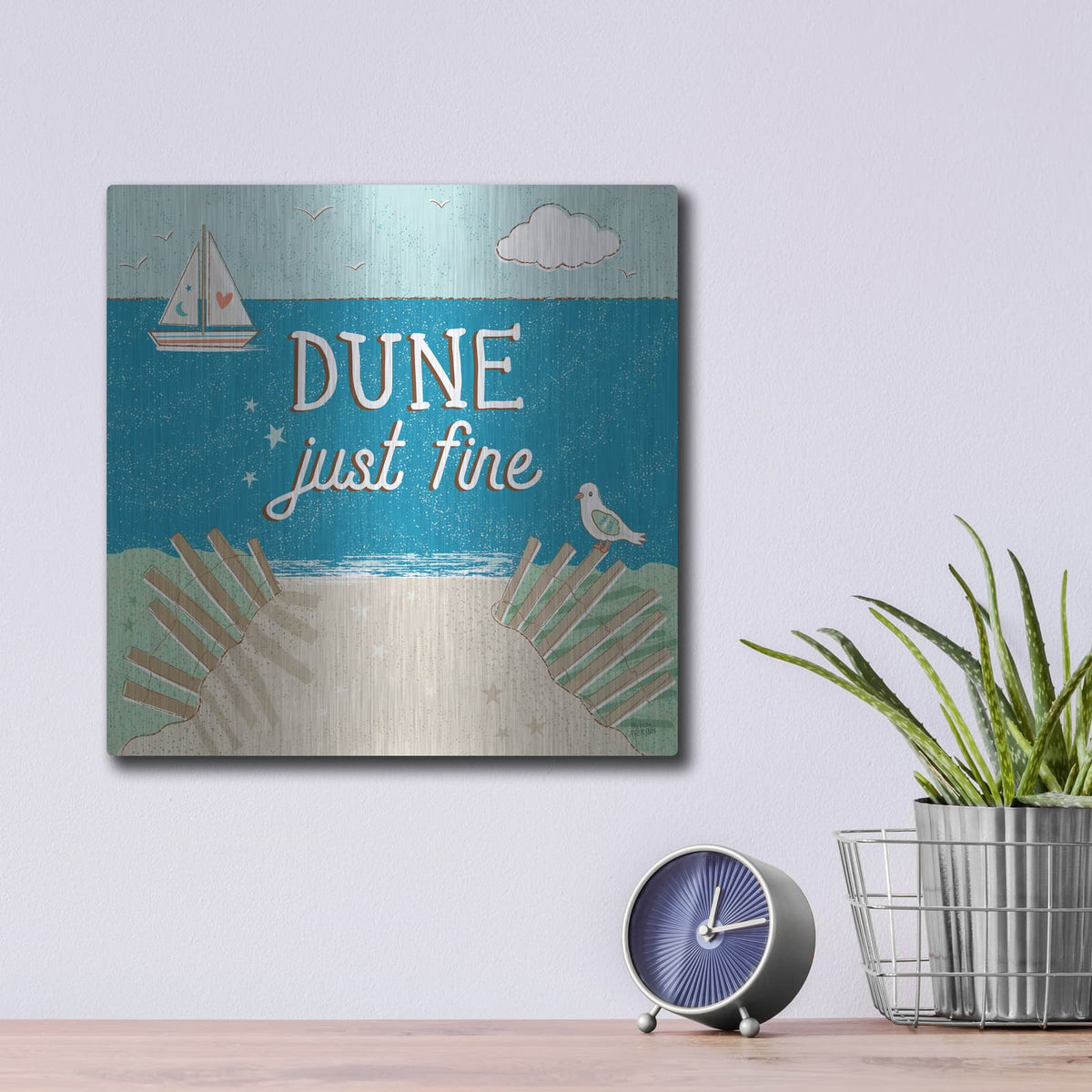 'Sea And Me 2' by Melissa Averinos – Metal Wall Art, 12x12 room view