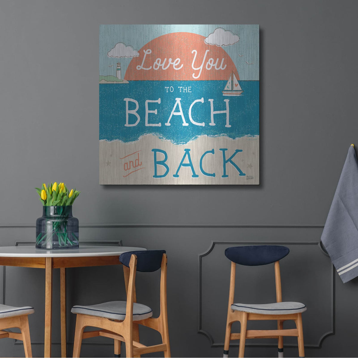 'Sea And Me 3' by Melissa Averinos – Metal Wall Art, 36x36 room view