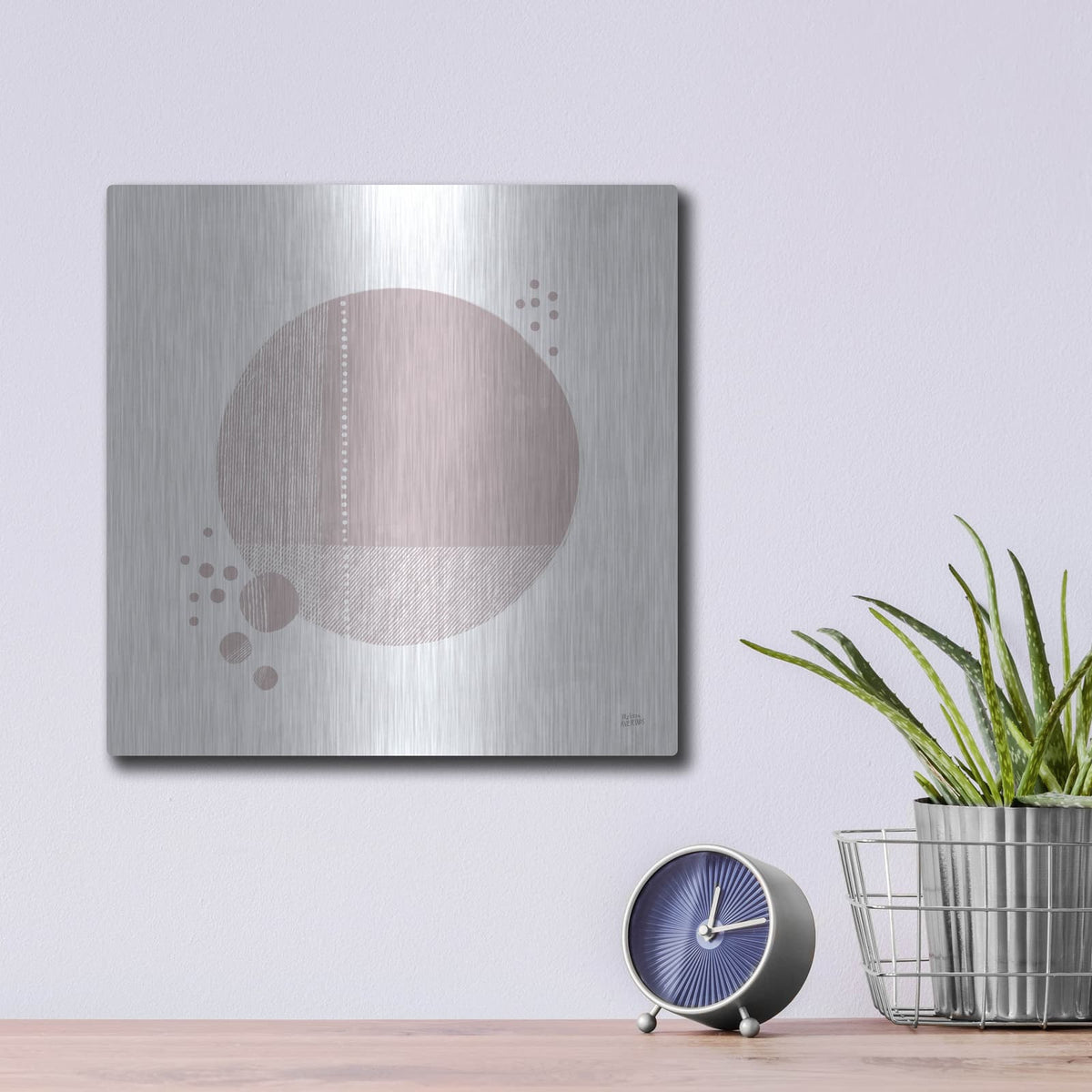 'Tribeca I Mauve' by Melissa Averinos – Metal Wall Art, 12x12 room view