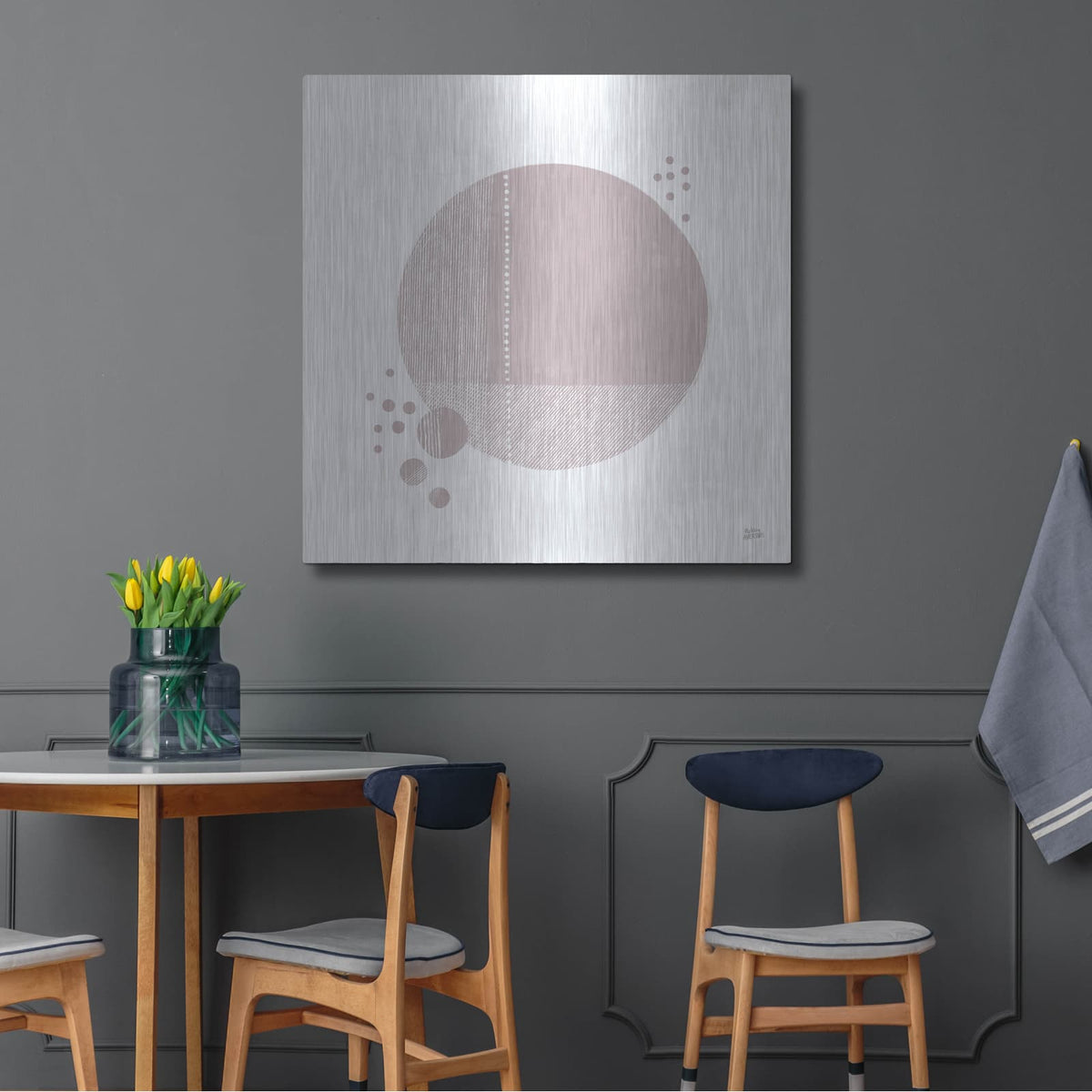 'Tribeca I Mauve' by Melissa Averinos – Metal Wall Art, 36x36 room view