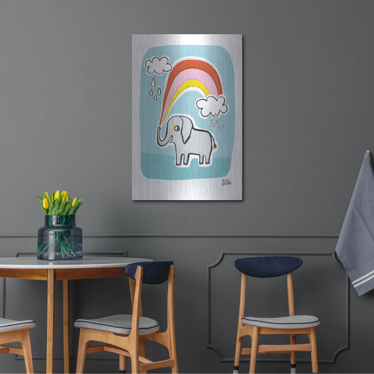 'Wild About You Elephant' by Melissa Averinos – Metal Wall Art, 24x36 room view