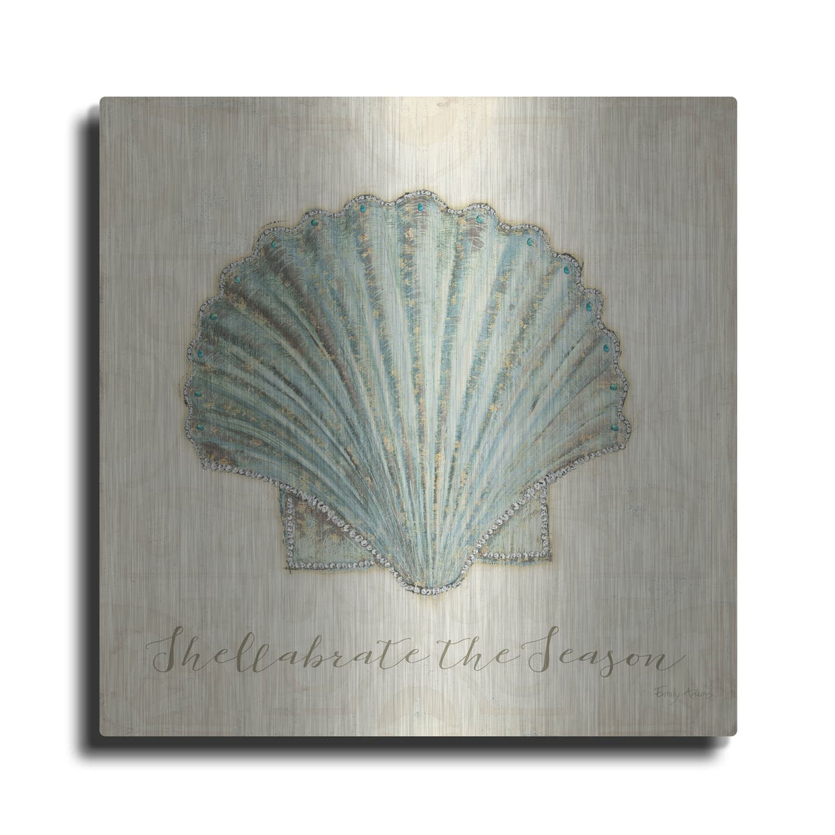 'Beach Treasures 1 Christmas' by Emily Adams – Metal Wall Art