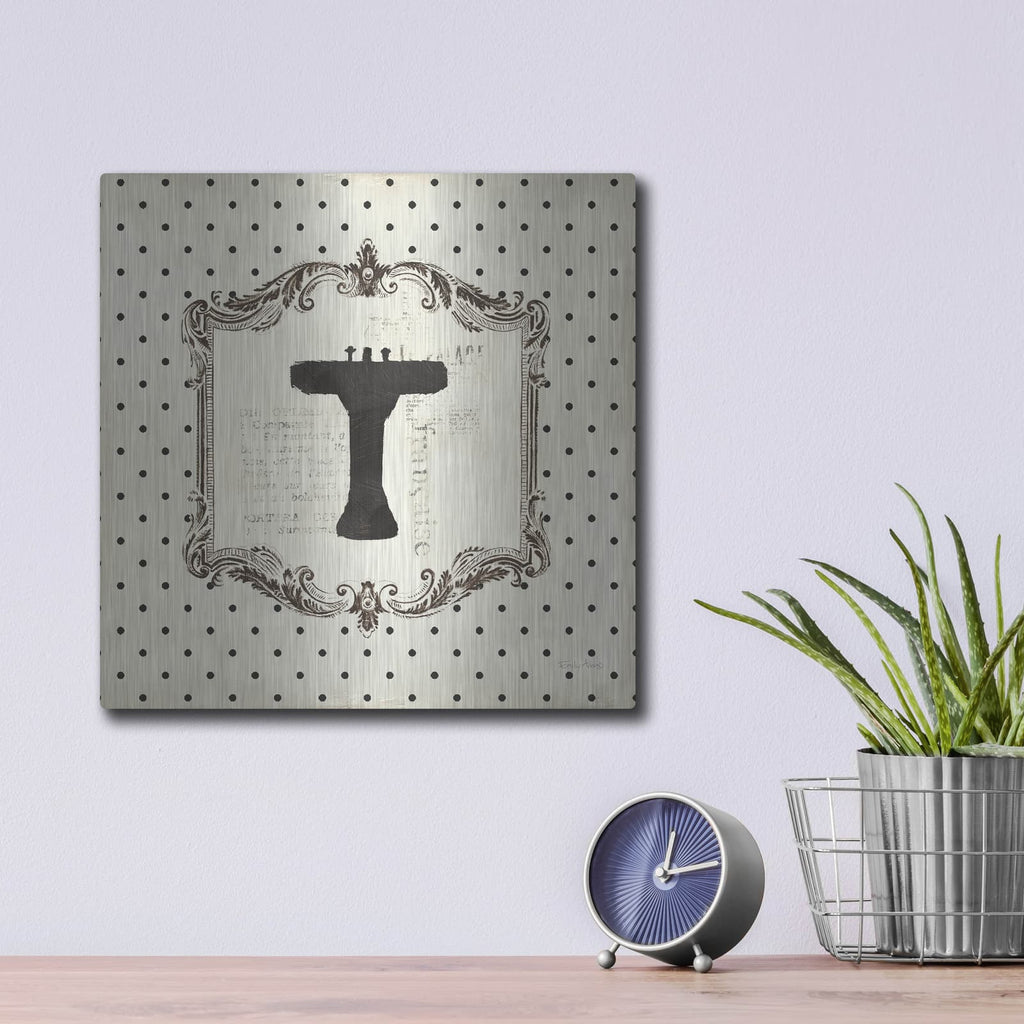'Cartouche Sink' by Emily Adams – Metal Wall Art, 12x12 room view