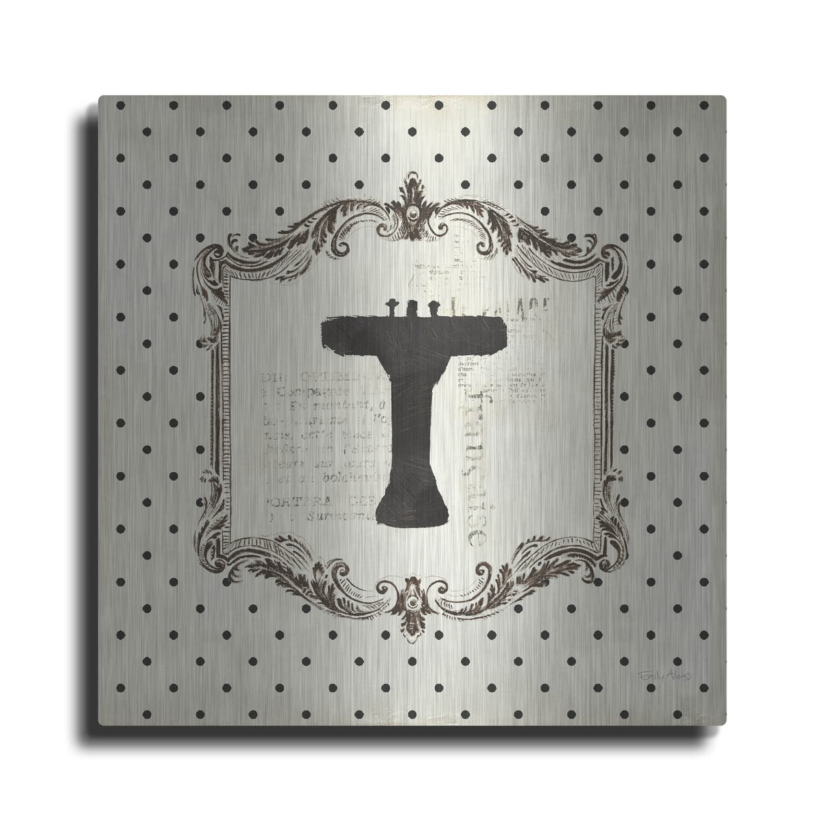 'Cartouche Sink' by Emily Adams – Metal Wall Art