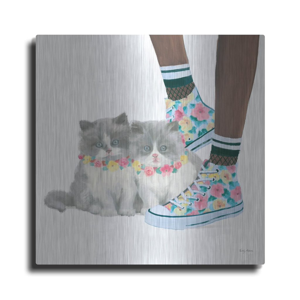 'Cutie Kitties 8' by Emily Adams – Metal Wall Art