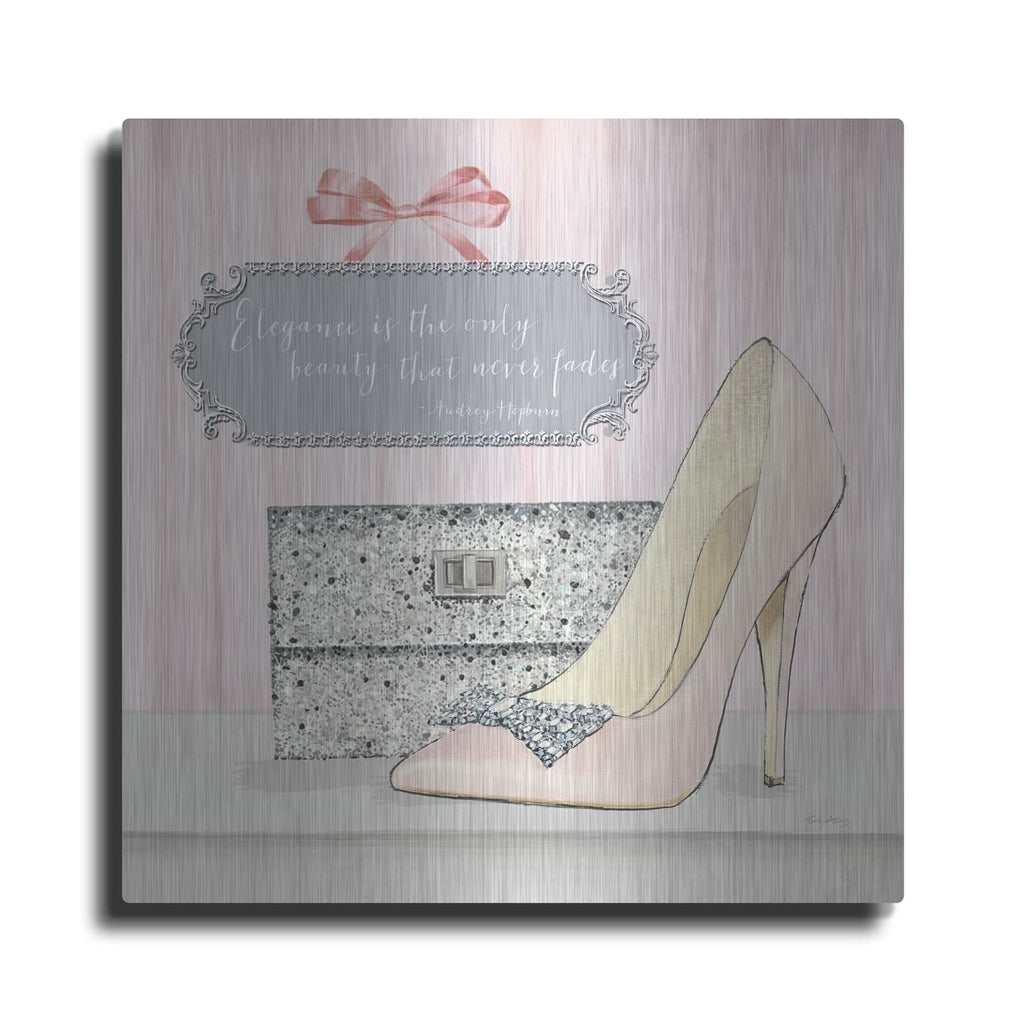 'Elegance Is The Only Beauty That Never Fades' by Emily Adams – Metal Wall Art