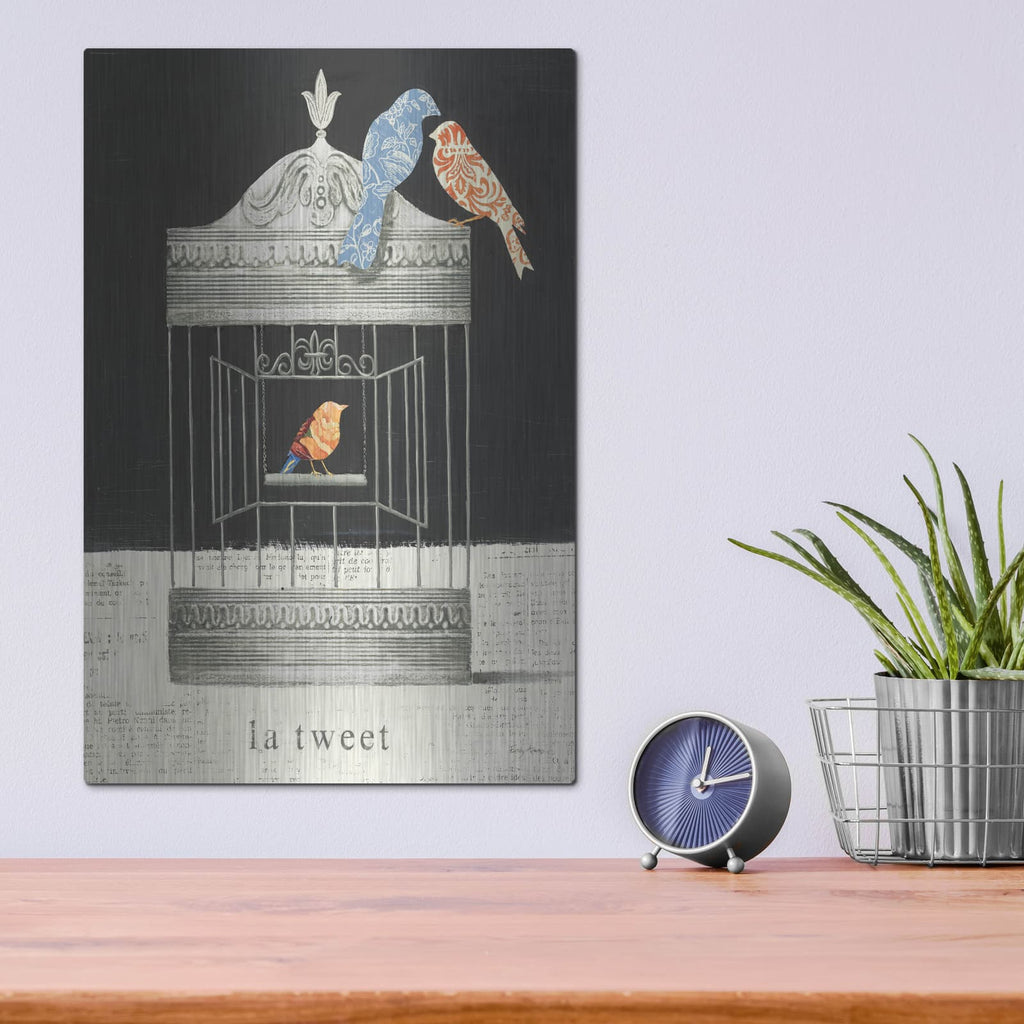 'La Tweet' by Emily Adams – Metal Wall Art, 12x16 room view