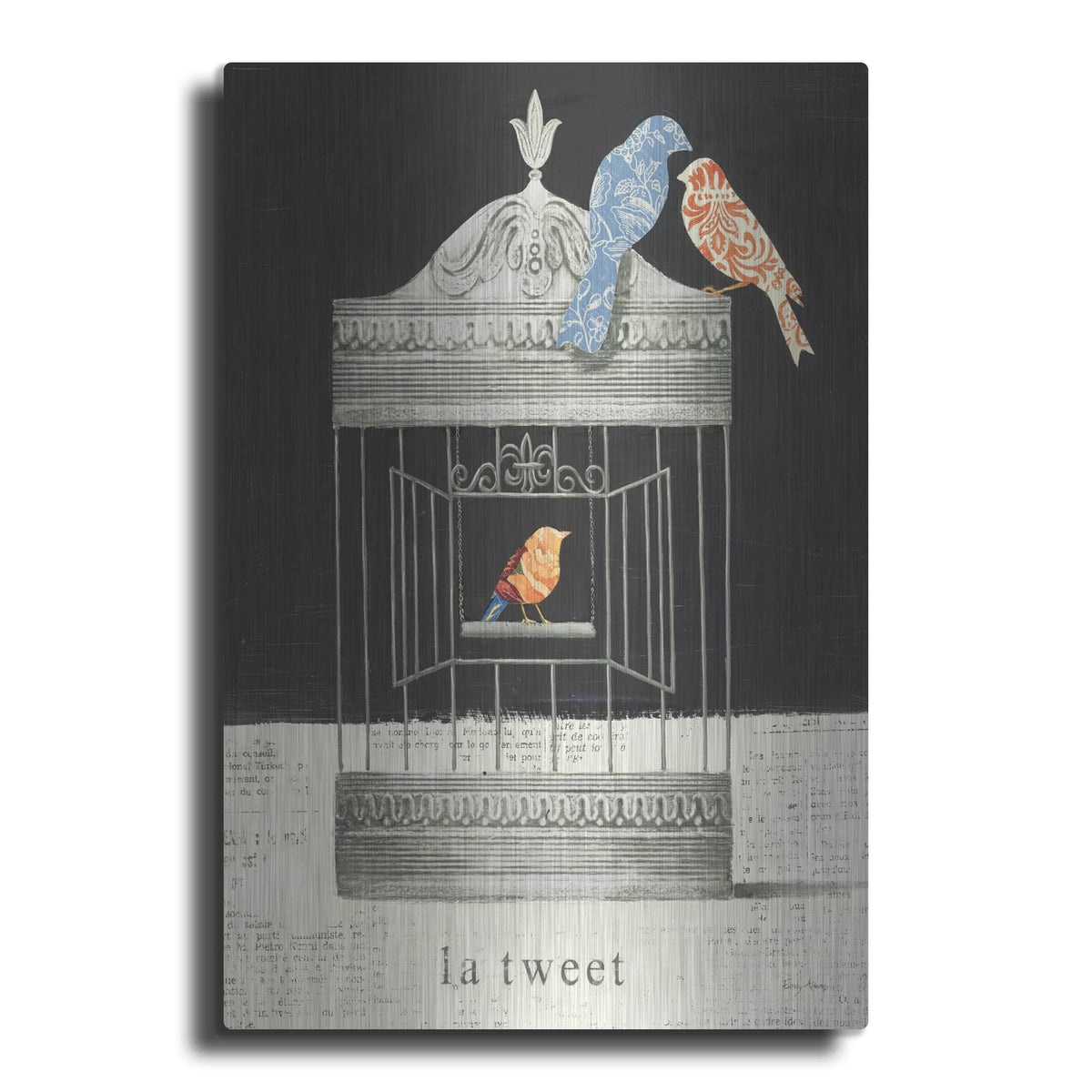 'La Tweet' by Emily Adams – Metal Wall Art