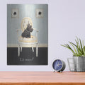 'La Woof' by Emily Adams – Metal Wall Art, 12x16 room view