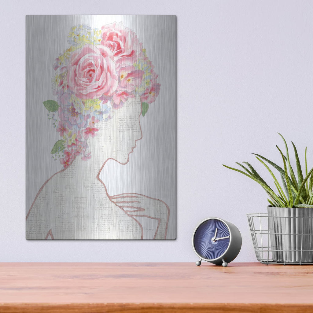 'She Dreams Of Roses 1' by Emily Adams – Metal Wall Art, 12x16 room view