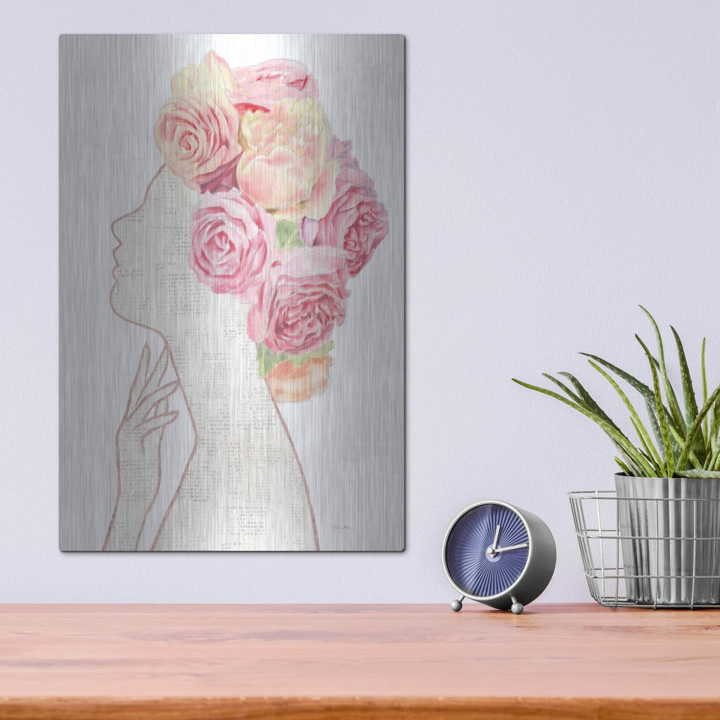 'She Dreams Of Roses 2' by Emily Adams – Metal Wall Art, 12x16 room view