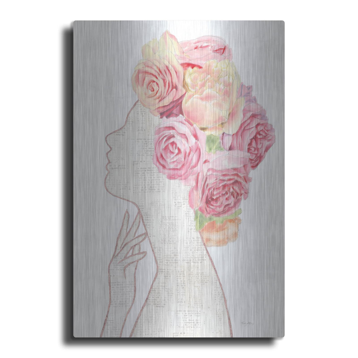 'She Dreams Of Roses 2' by Emily Adams – Metal Wall Art