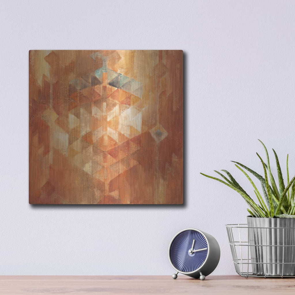 'Desert Sunset 1' by Albena Hristova – Metal Wall Art, 12x12 room view