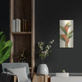 'Ginger Blossom On White' by Albena Hristova – Metal Wall Art, 12x24 room view
