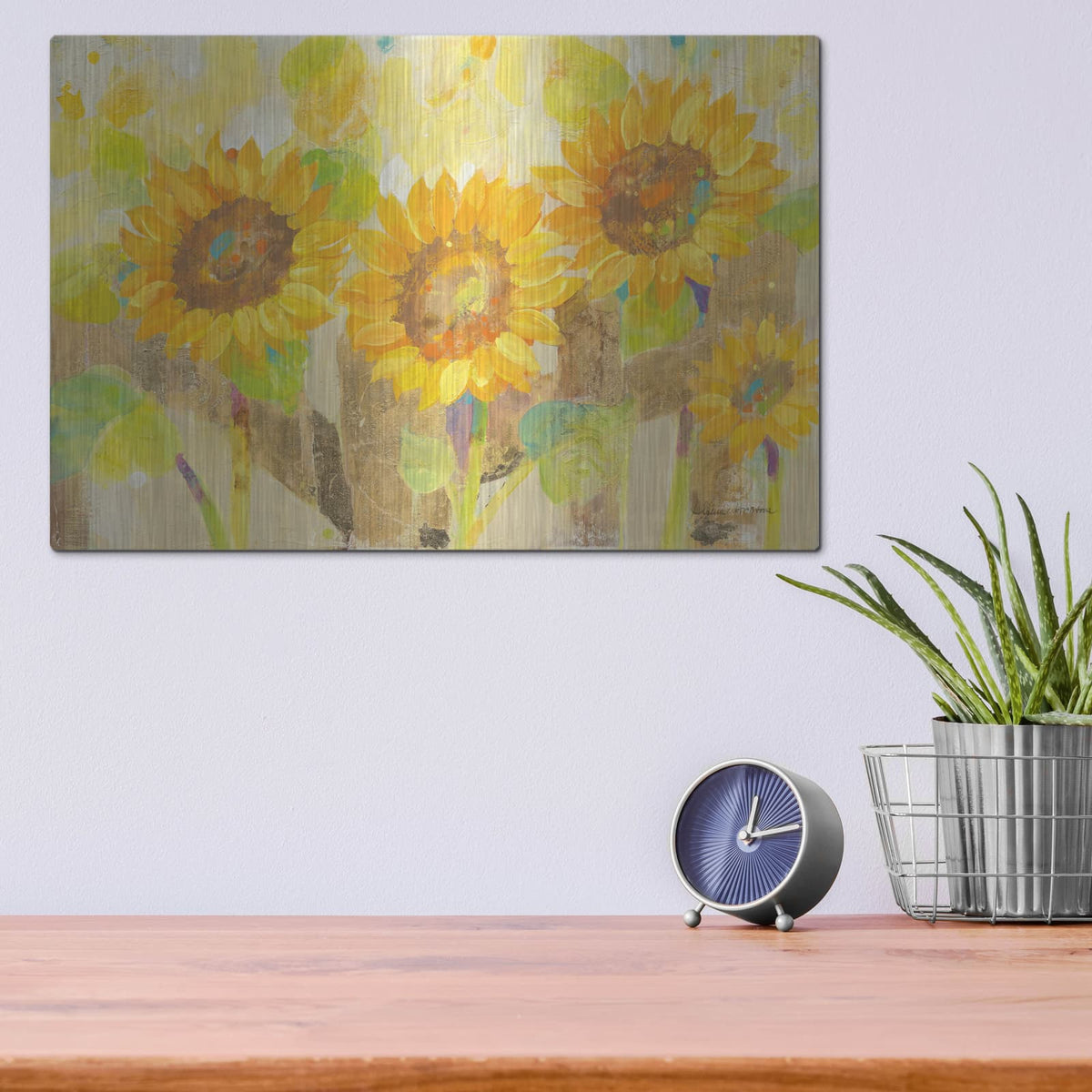 'Turn To The Sun' by Albena Hristova – Metal Wall Art, 16x12 room view