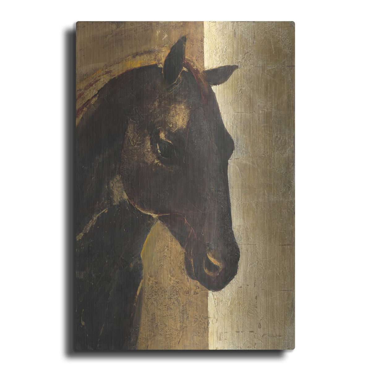 'Trojan Horse I Gold' by Albena Hristova – Metal Wall Art