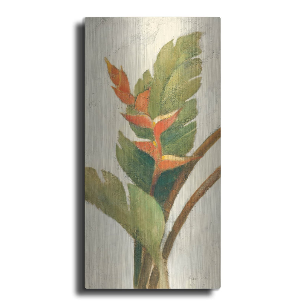 'Halconia Blossom On White' by Albena Hristova – Metal Wall Art