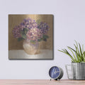 'Purple Bouquet 1' by Albena Hristova – Metal Wall Art, 12x12 room view
