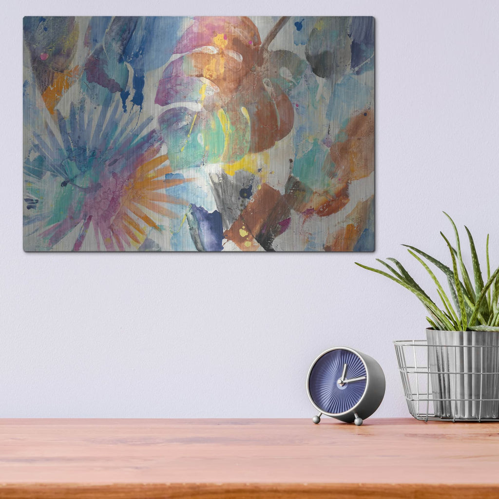 'Palm Abstract' by Albena Hristova – Metal Wall Art, 16x12 room view
