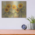 'August Sunflowers' by Albena Hristova – Metal Wall Art, 16x12 room view