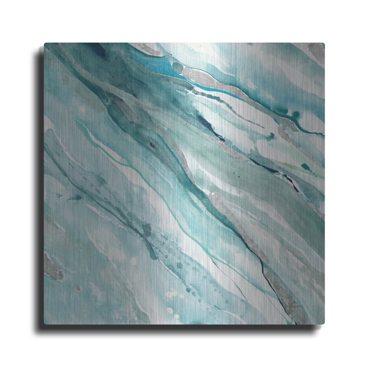 'Silver Springs 2 Blue Green' by Albena Hristova – Metal Wall Art