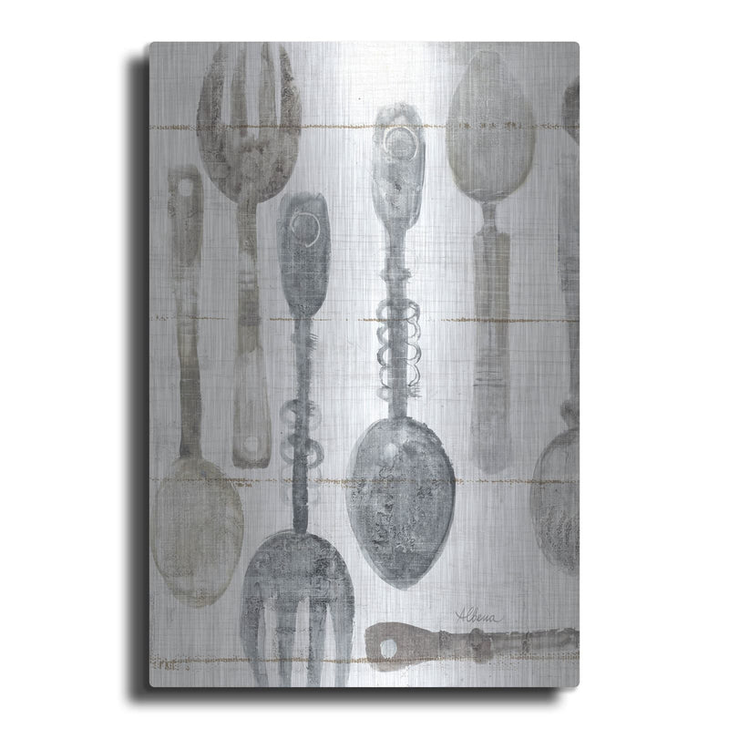 'Spoons And Forks 2 Neutral' by Albena Hristova – Metal Wall Art