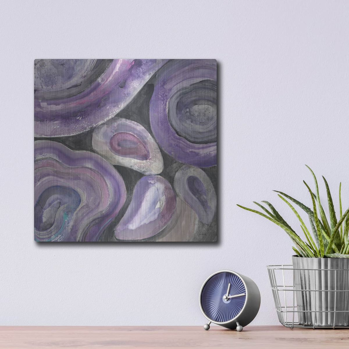 'Circle Rain V2' by Albena Hristova – Metal Wall Art, 12x12 room view
