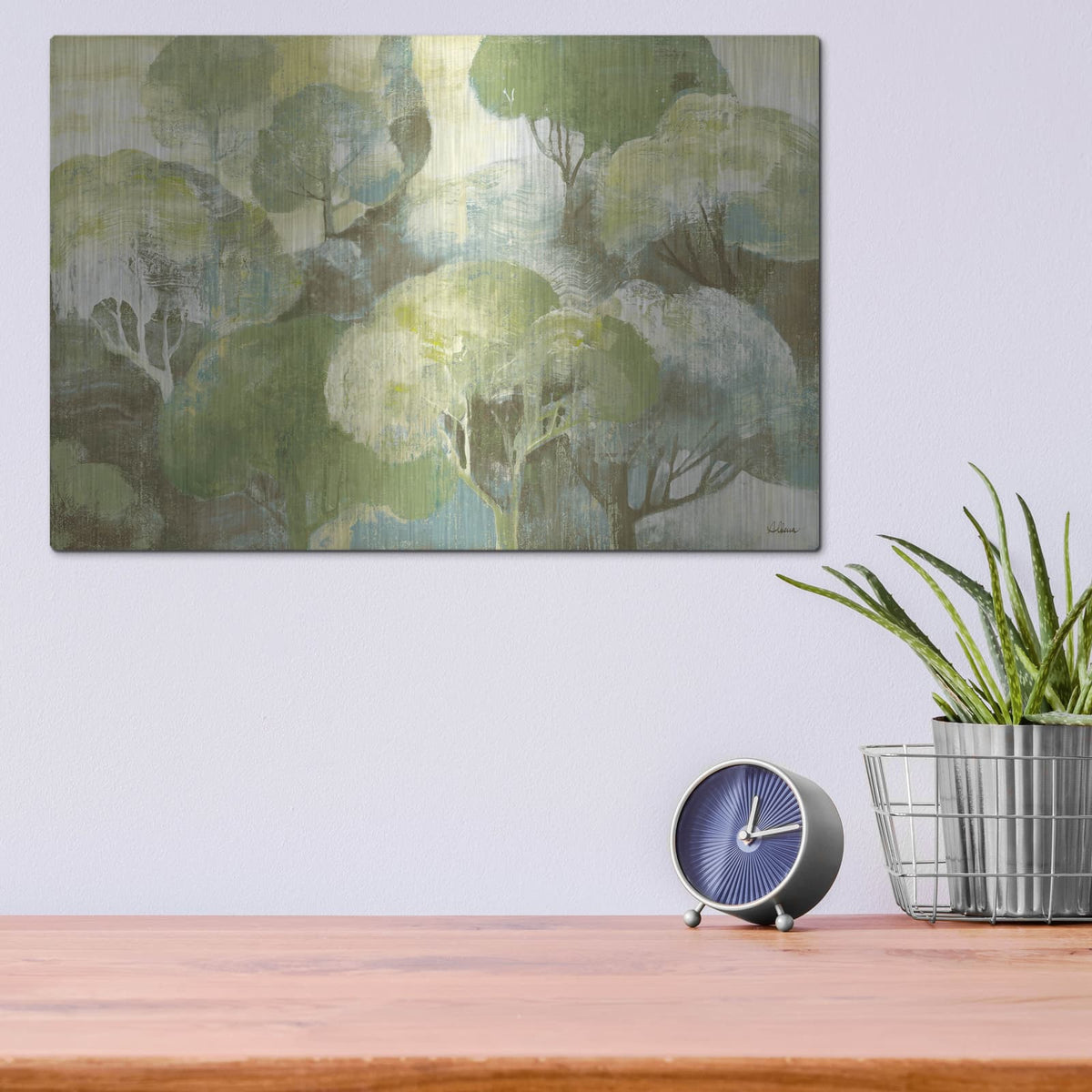 'Looking Out At The Trees Cool' by Albena Hristova – Metal Wall Art, 16x12 room view